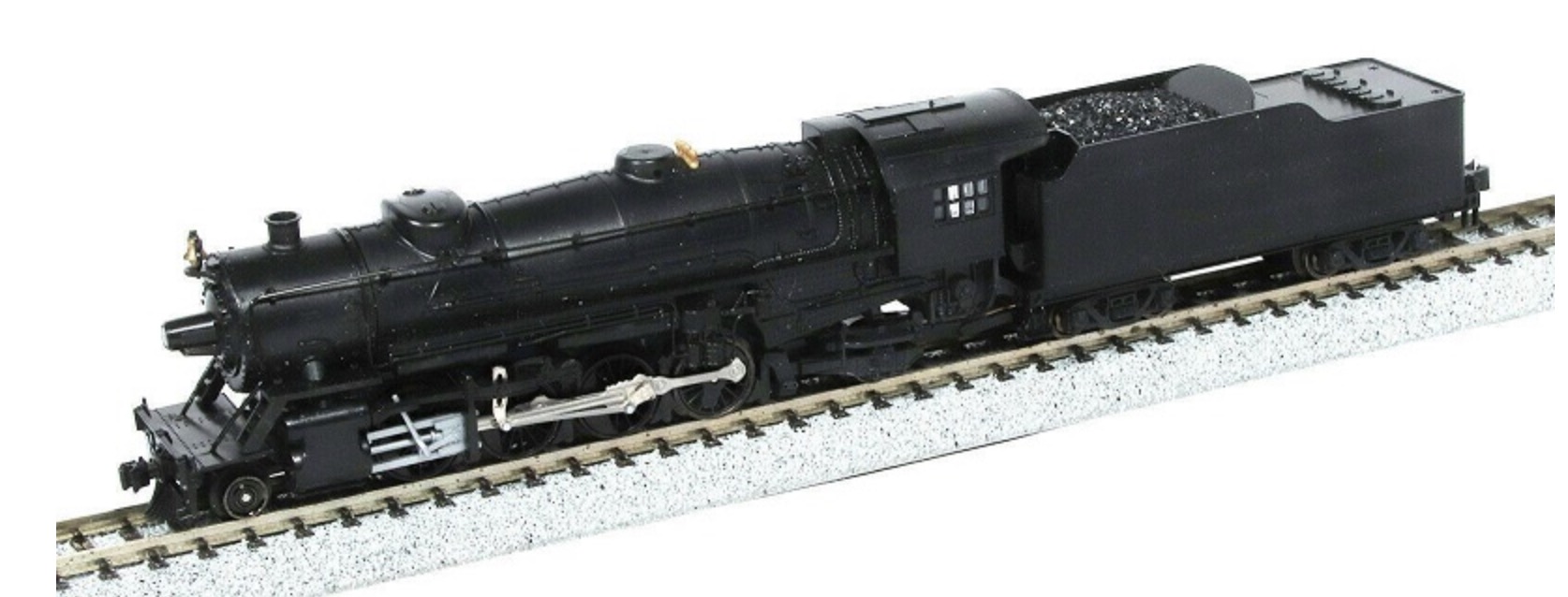 N Scale - Kato USA - 126-0100 - Locomotive, Steam, 2-8-2 Heavy Mikado - Undecorated