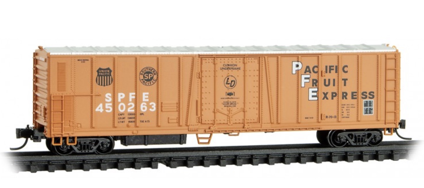 N Scale - Micro-Trains - 081 00 050 - Reefer, 50 Foot, RR-89 - Pacific Fruit Express - 450263