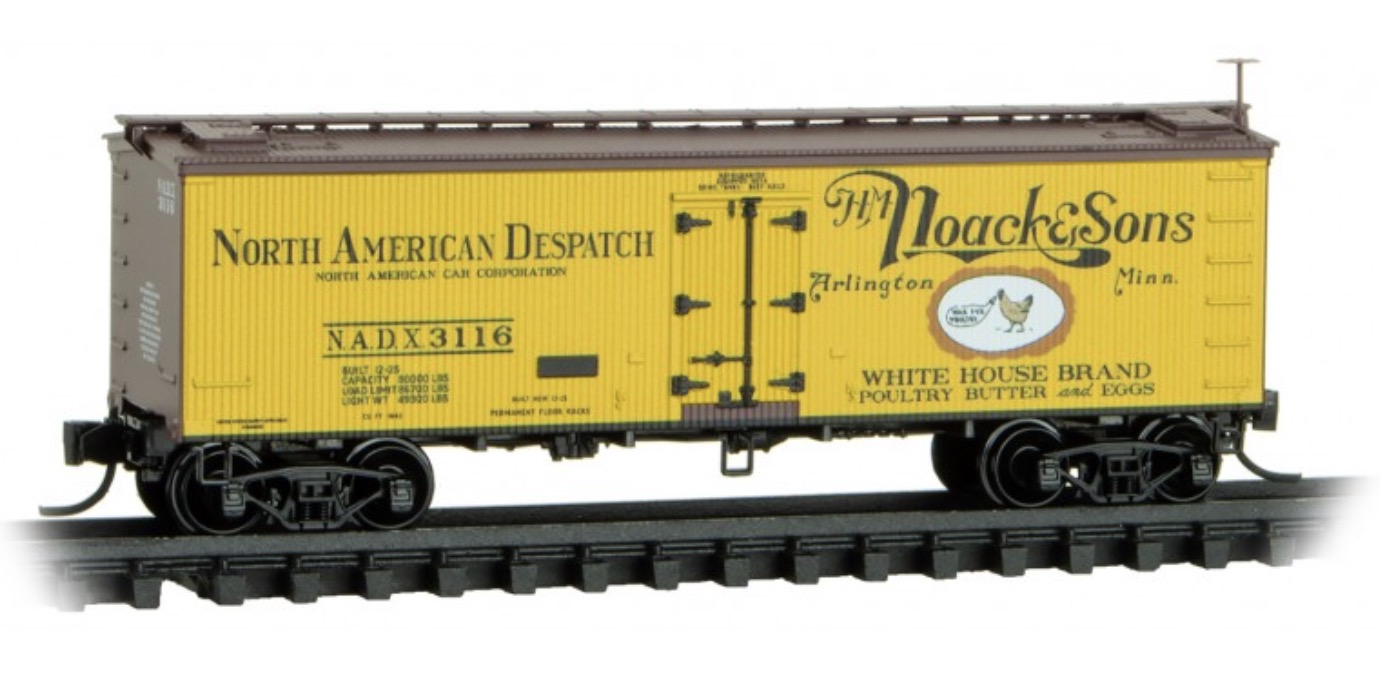 N Scale - Micro-Trains - 058 00 603 - Reefer, Ice, Wood - North American Despatch - 3116