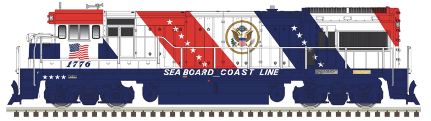 N Scale - Atlas - 40 005 954 - Locomotive, Diesel, GE U33/36B - Seaboard Coast Line - 1776