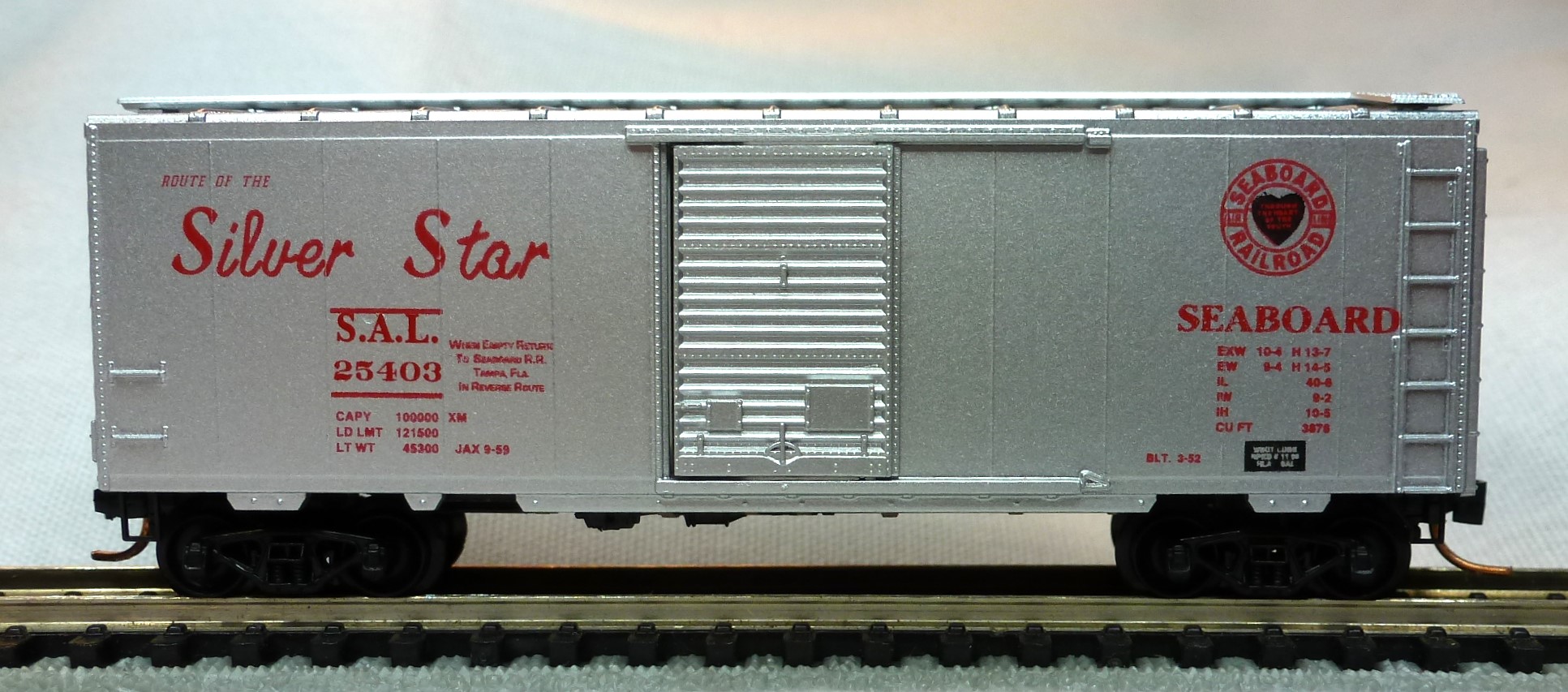 N Scale - The Freight Yard - 2612B - Boxcar, 40 Foot, PS-1 - Seaboard Air Line - 25403