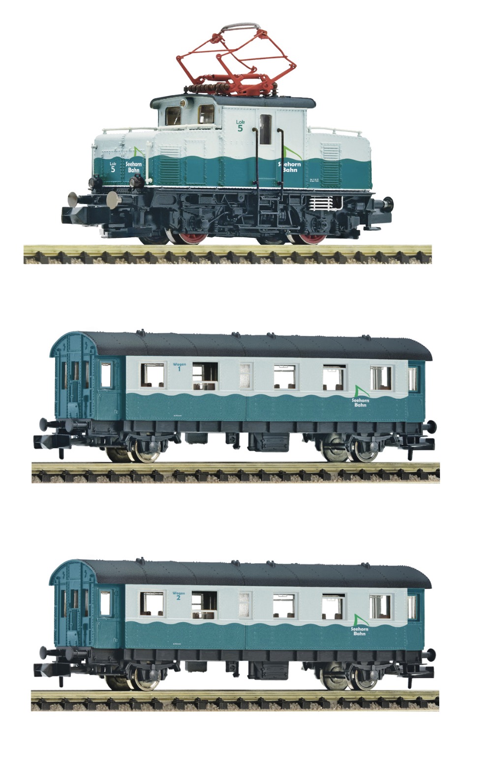 N Scale - Fleischmann - 5560001 - Locomotive, Electric, Rack-and-Pinion, Epoch IV - PrivatBahn - 3-Car Set