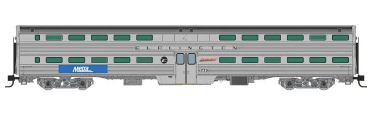 N Scale - Rapido Trains - 545012A - Passenger Car, Commuter, Budd Bi-Level,Gallery - Chicago Metra