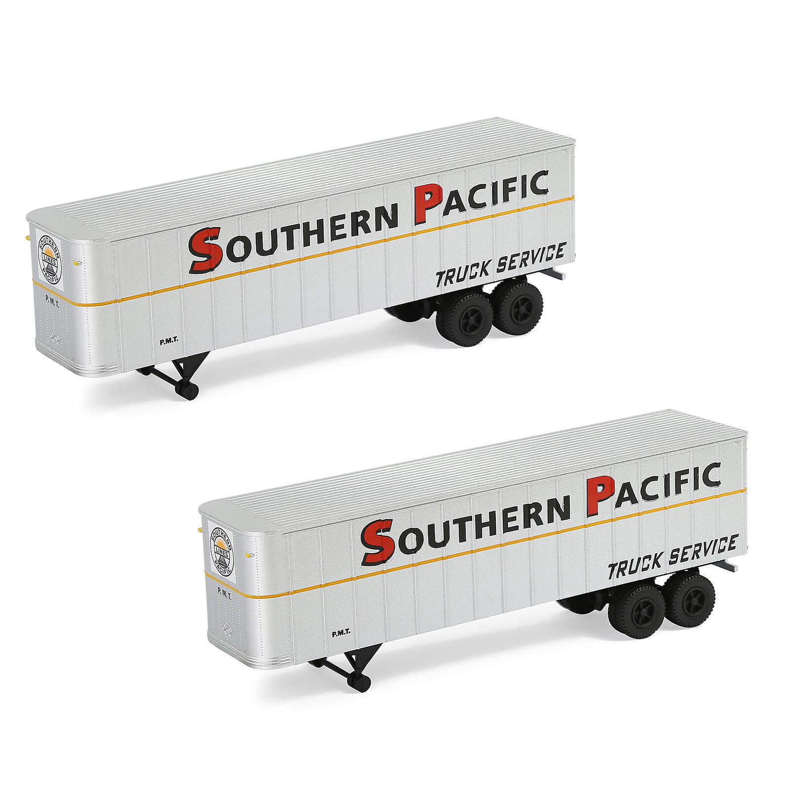 N Scale - Evemodel - C15066-G - Tractor-Trailer, Ribbed, 34 Foot - Southern Pacific - 2-Pack