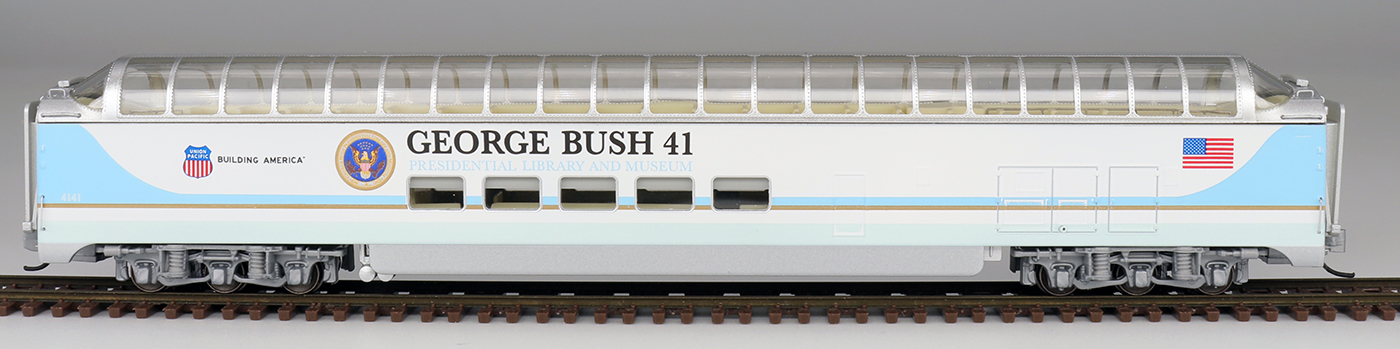 N Scale - Centralia Car Shops - NSE INT 23-25 - Passenger Car, Lightweight, Pullman Superdome - Union Pacific - George Bush - 4141