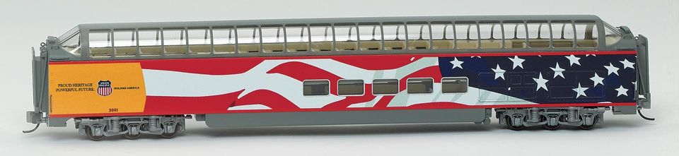 N Scale - Centralia Car Shops - NSE INT 23-26 - Passenger Car, Lightweight, Pullman Superdome - Union Pacific - 2001