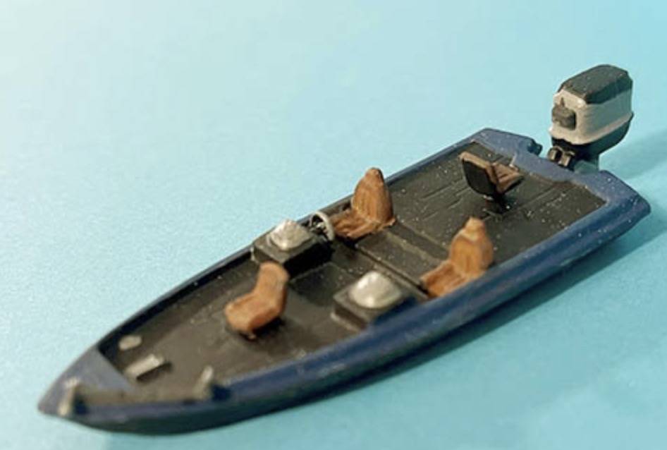 N Scale - Model Tech Studios - JN1382 - Vehicle, Watercraft, Fishing Boat - Undecorated