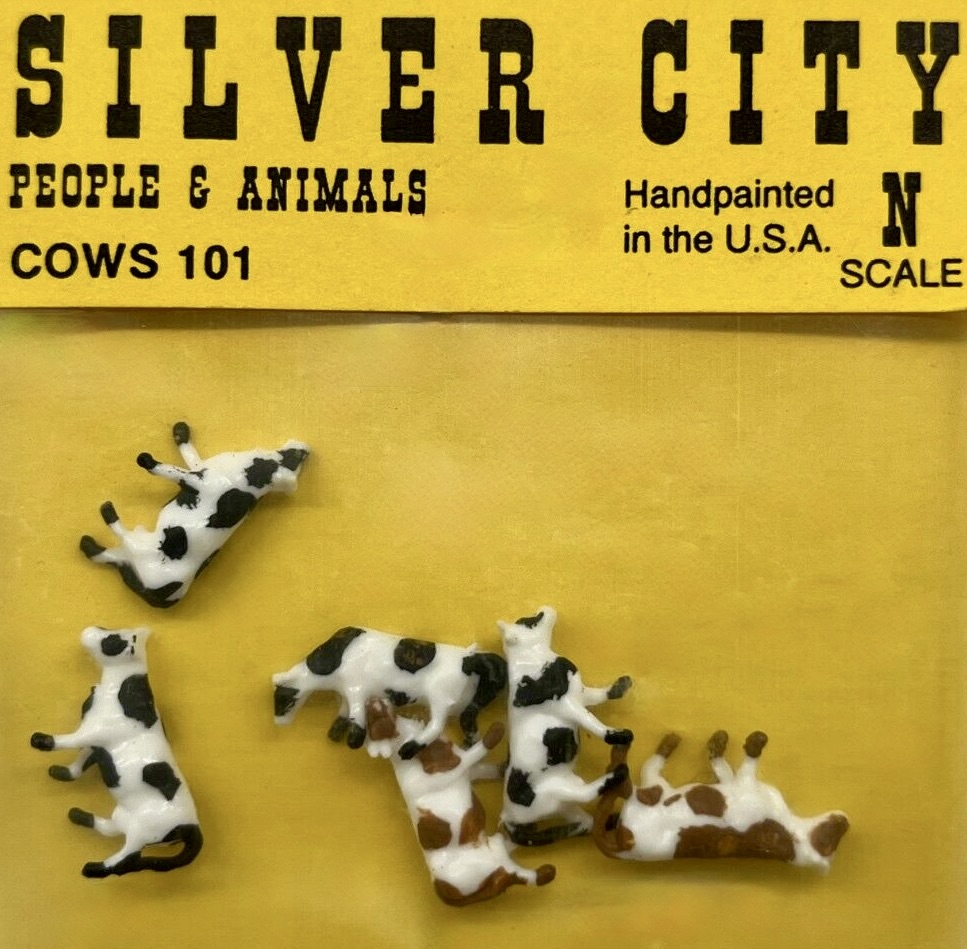 N Scale - Silver City - 101 - Figures, Animals, Cows - Animals