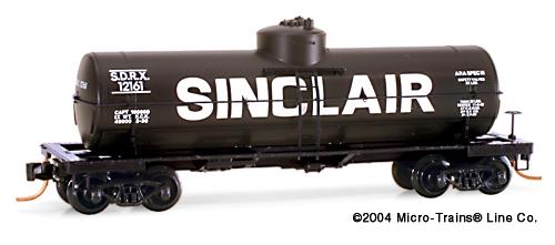 N Scale - Micro-Trains - 65140 - Tank Car, Single Dome, 39 Foot - Sinclair - 12161