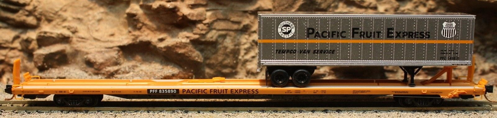 N Scale - Micro-Trains - 071 52 100 - Flatcar, 89 Foot, TOFC - Pacific Fruit Express - 835890