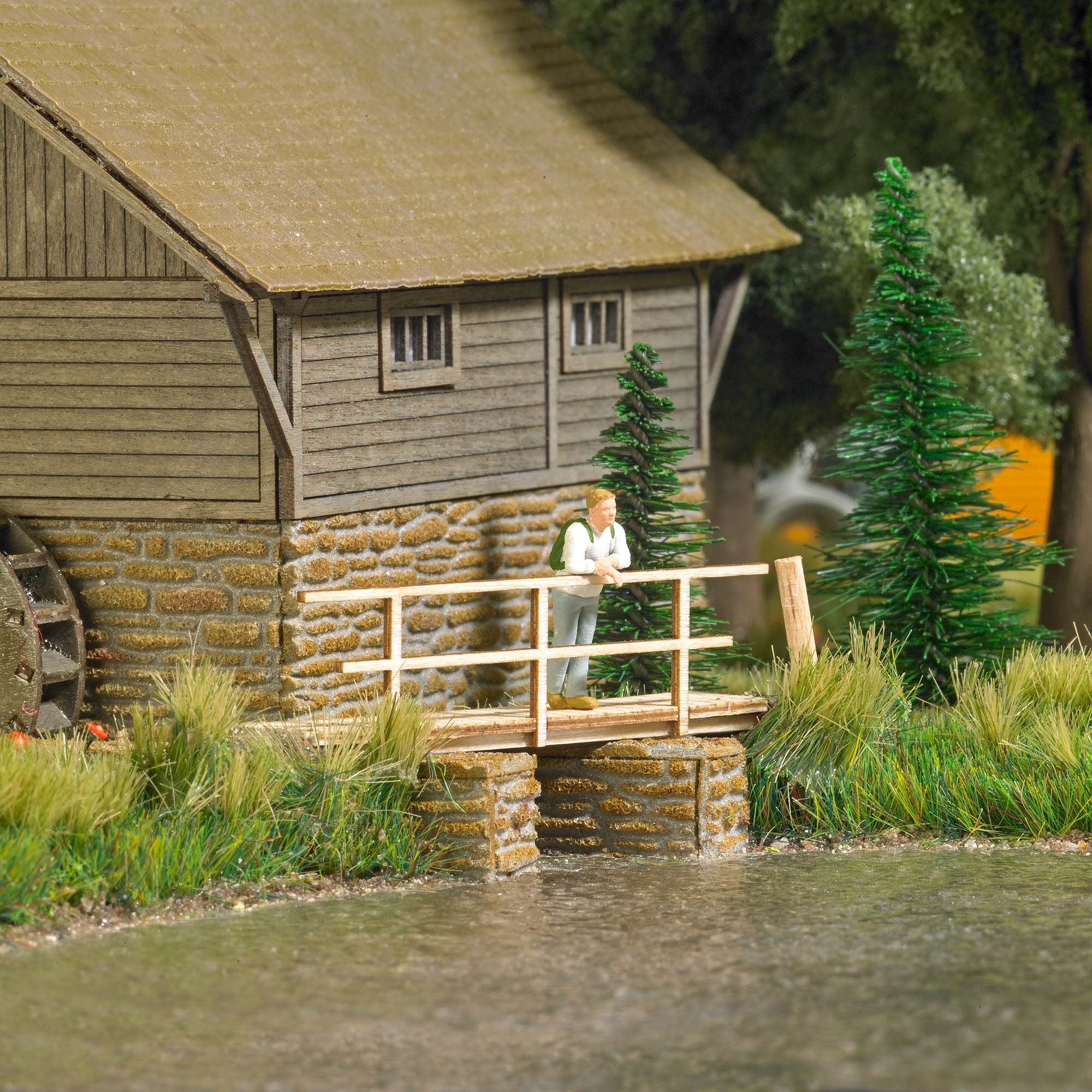 N Scale - Busch - 8284 - Scenery, Wood Bridge - Scenery