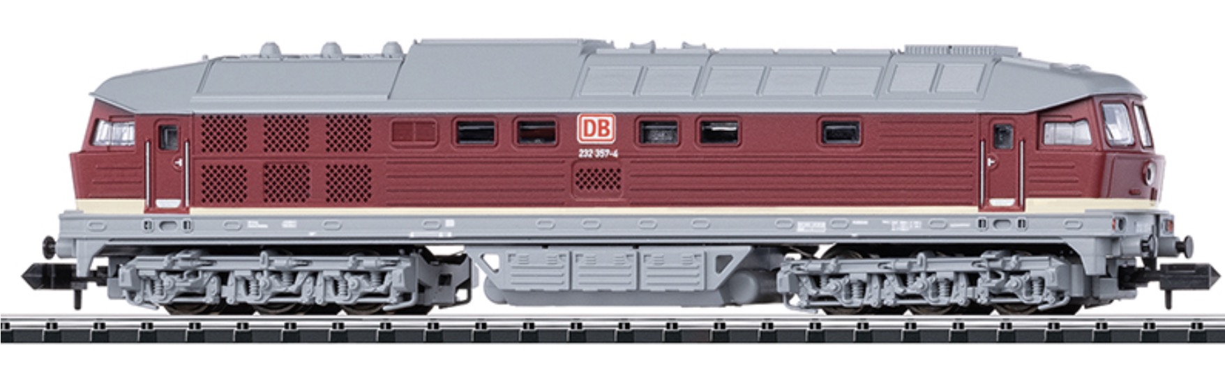 N Scale - Minitrix - 16235 - Locomotive, Diesel, Class 232, Epoch V - Deutsche Bundesbahn - 232 357-4