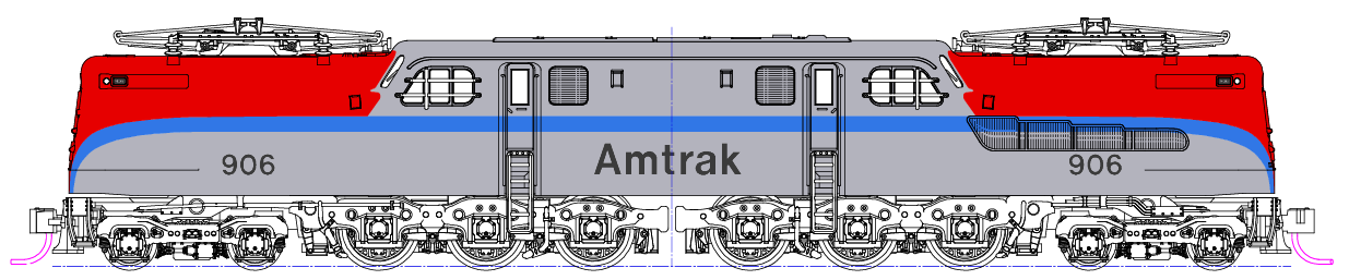 N Scale - Kato USA - 137-2025 - Locomotive, Electric, GG1 - Amtra