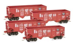 N Scale - Micro-Trains - 993 00 004 - Boxed Set, Runner Pack - Burlington Route - 189275, 189280, 189306, 189310