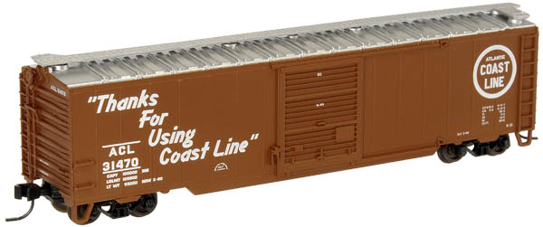 N Scale - Atlas - 38913A - Boxcar, 50 Foot, Steel - Atlantic Coast Line - 31111