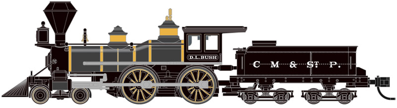 N Scale - Atlas - 40 002 121 - Locomotive, Steam, 4-4-0, American - Chicago Milwaukee St. Paul & Pacific - DL Bush