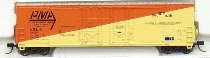N Scale - Atlas - 31141 - Boxcar, 53 Foot, Evans Double Plug Door - Plywood Marketing - 10177