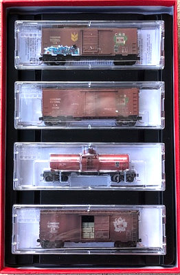 N Scale - Micro-Trains - 993 05 010 - Boxed Set, Runner Pack - Canadian National - 4-Pack
