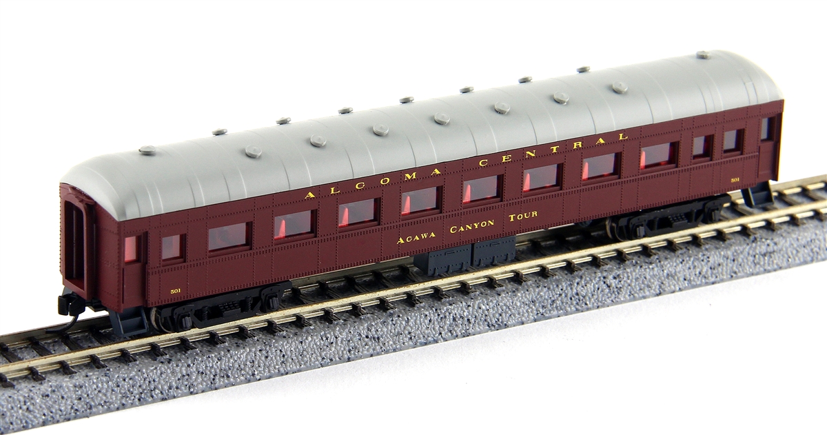 N Scale - Wheels of Time - 319 - Passenger Car, Harriman, 60 Foot Coach - Algoma Central - 502