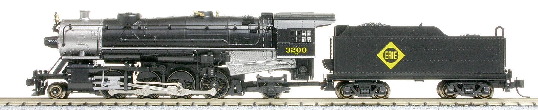N Scale - Kato USA - 126-0201 - Locomotive, Steam, 2-8-2 Heavy Mikado - Erie - 3200