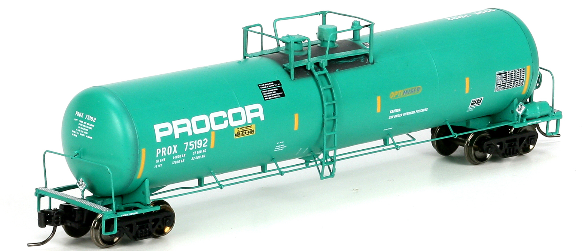 Athearn Dow DOWX 20k Gallon Potassium Chloride Solution Tank Car 12211 N Scale for sale online