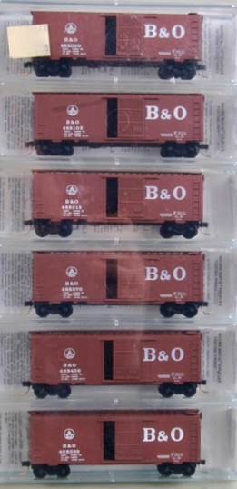 N Scale - Micro-Trains - 20312 - Boxcar, 40 Foot, PS-1 - Baltimore & Ohio - 6-Pack