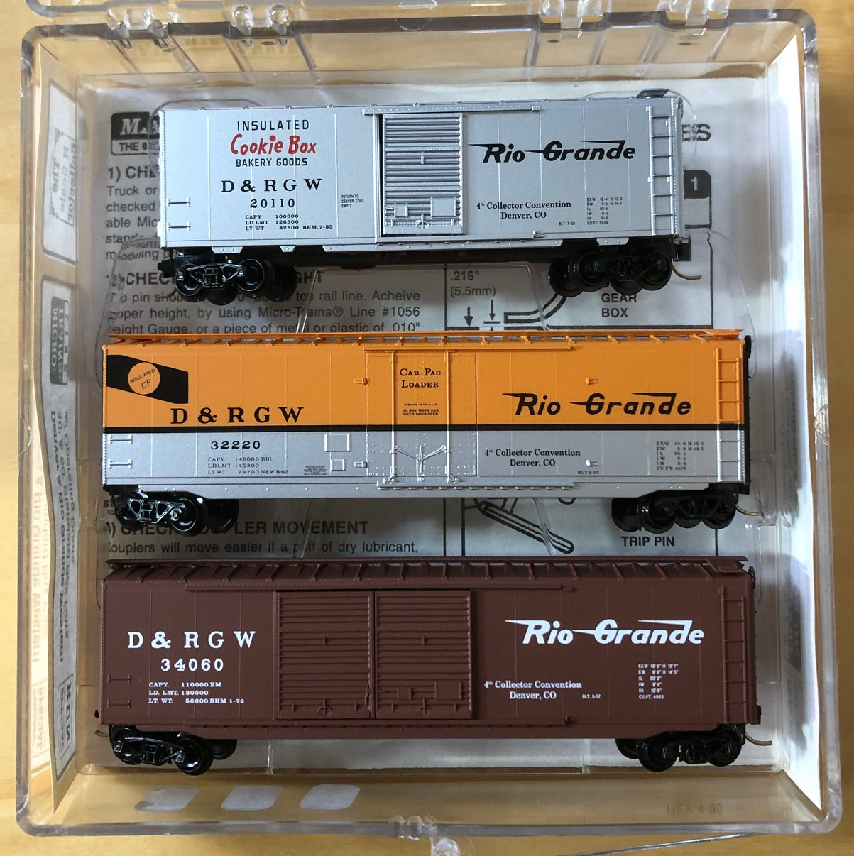 N Scale - Micro-Trains - NSC 96-41 - Boxcar, 2-Axle, Hbils-vy - Rio Grande - 3-Pack