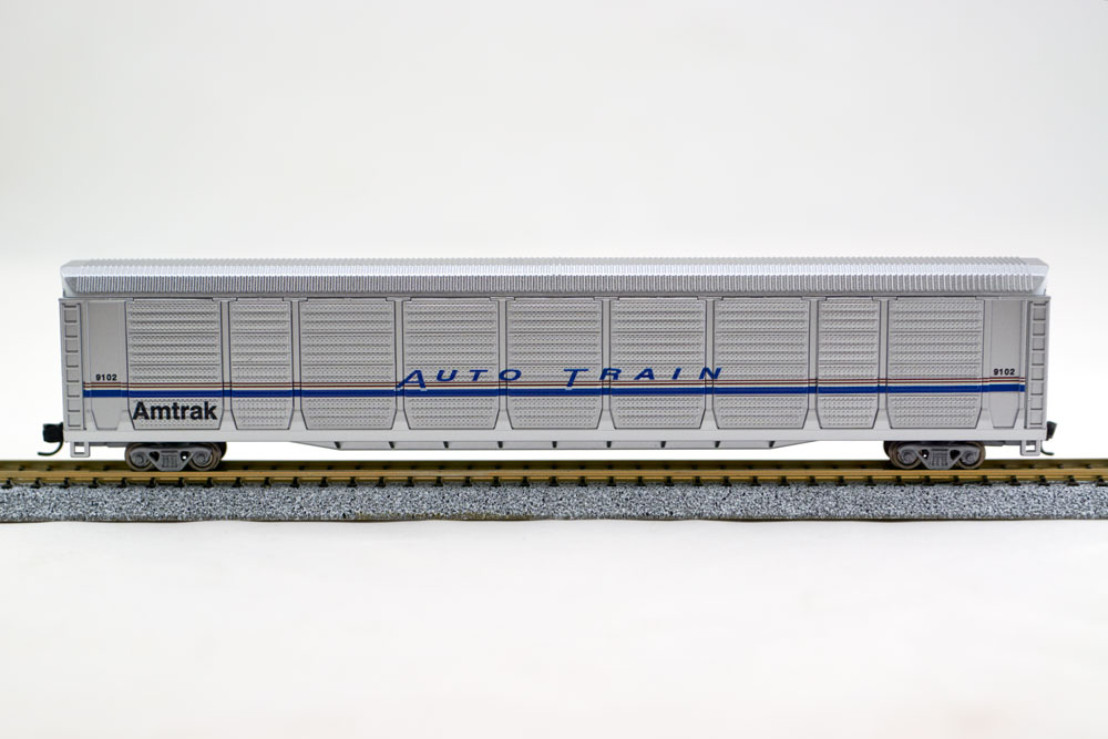 N Scale - Con-Cor - 0001-014763 - Autorack, Enclosed, Bi-Level - Amtrak - 9102