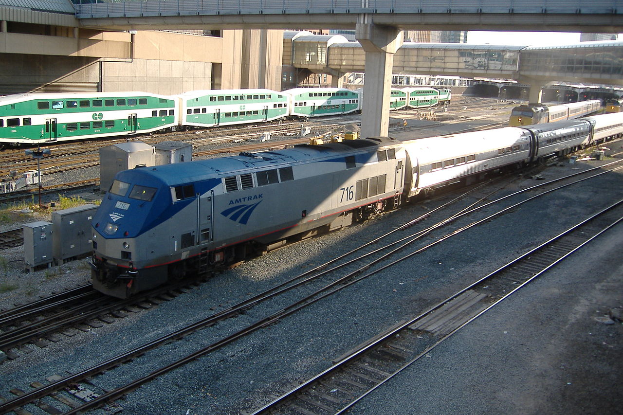 Amtrak #716 departing Toronto Union Station.