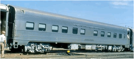 Vehicle - Rail - Passenger Car - Streamlined/Lightweight - Budd, Corrugated 10-6 Sleeper