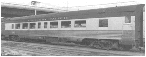 SP semi-corrugated coach in San Francisco in the 1960’s.