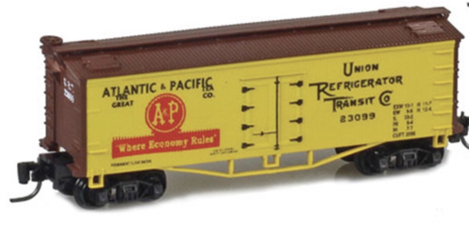 Z Scale - Father Nature - FN-5014 - Boxcar, 33 Foot, Wood Billboard - Atlantic & Pacific - 23099
