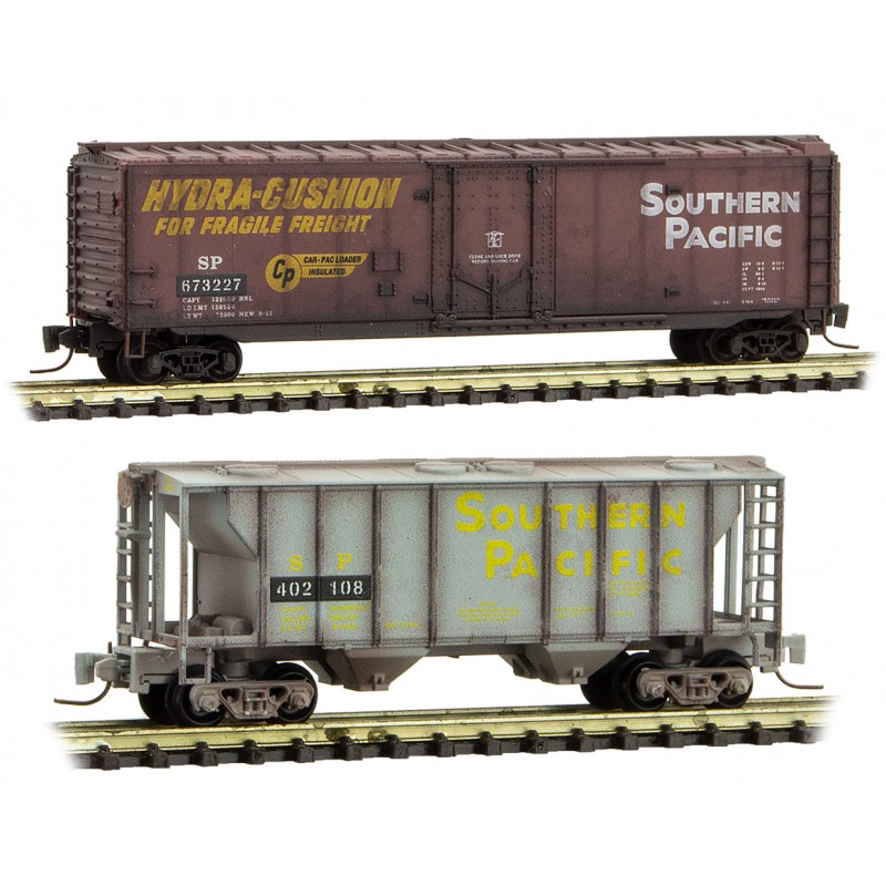 Z Scale - Micro-Trains - 994 05 200 - Mixed Freight Consist, North America, Transition Era - Southern Pacific - 2-Pack