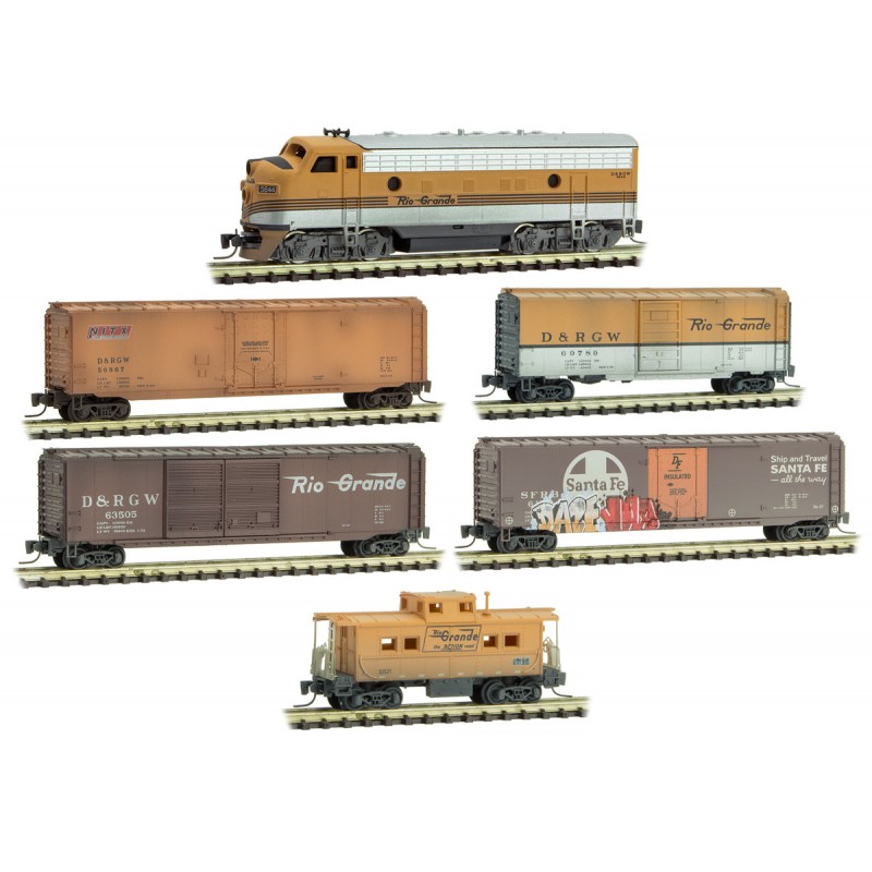Z Scale - Micro-Trains - 994 05 150 - Freight Train, Diesel, North American, Transition Era - Rio Grande - 6-Pack