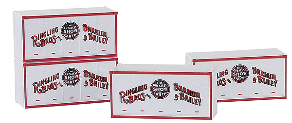 Z Scale - Micro-Trains - 760 00 050 - Container, 20 Foot, Dry - Ringling Bros. and Barnum & Bailey - 4-Pack