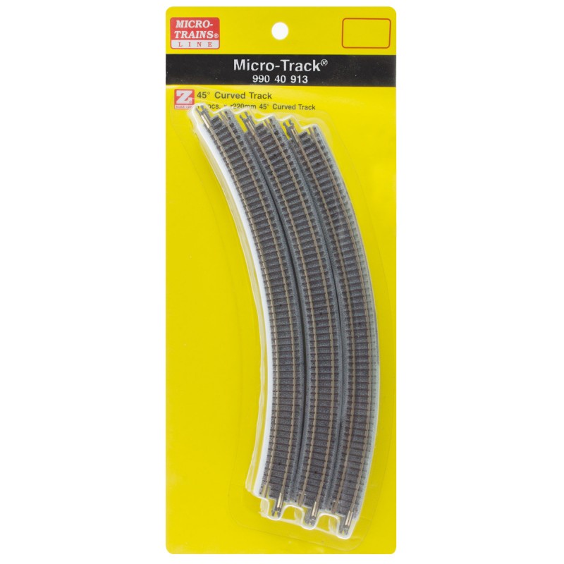 Z Scale - Micro-Trains - 990 40 913 - Track - Track - 220mm Curved - 45 Degree
