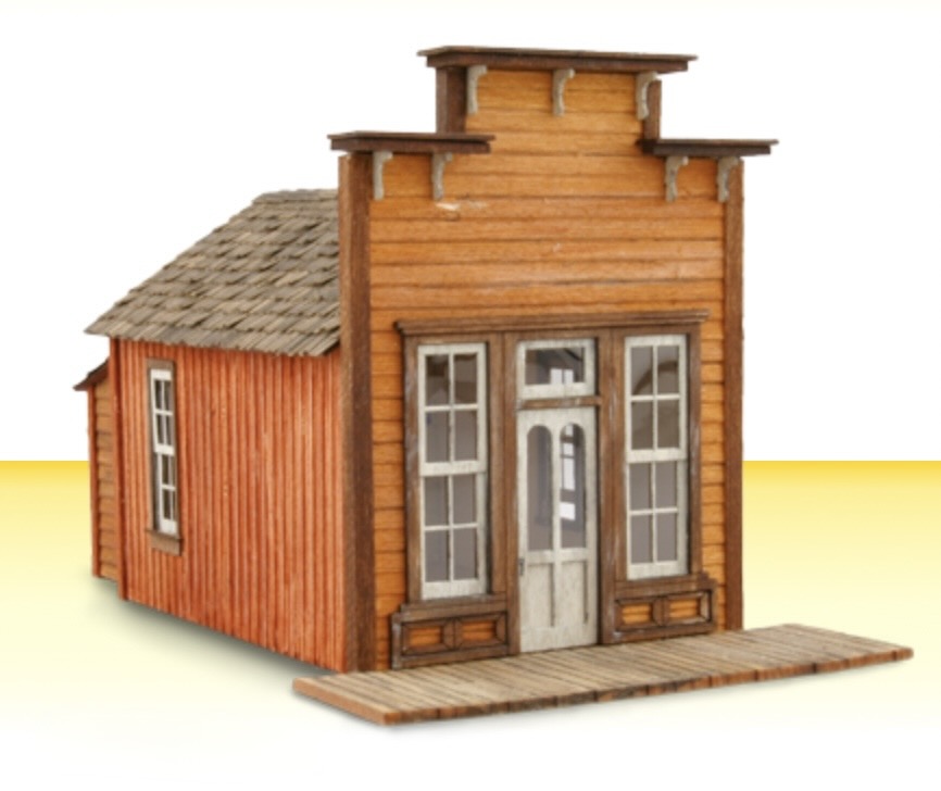 Z Scale - Wild West Models - Z-07 - Structure, Commercial, Office - Commercial Structures