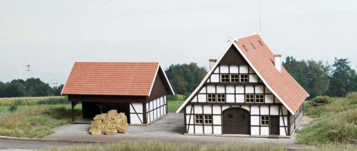 Z Scale - Archistories - 405171 - Structure, Farm, House, Barn - Farm Structures