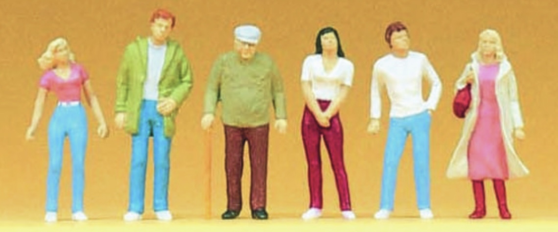 Z Scale - Preiser - 80900 - Figures, People, Walking, Standing - People