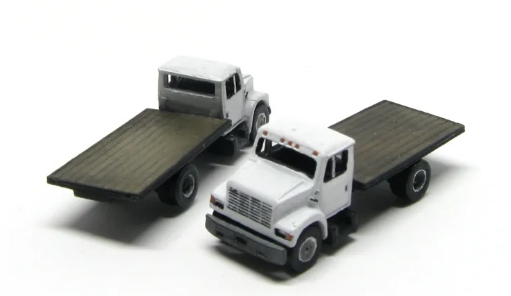 Z Scale - Showcase Miniatures - 4031 - Vehicle, Truck, Flatbed - Undecorated - 2-Pack