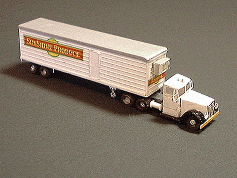Z Scale - Micron Art - 1079 - Vehicle, Truck, Tractor Trailer, 30 Foot - Undecorated