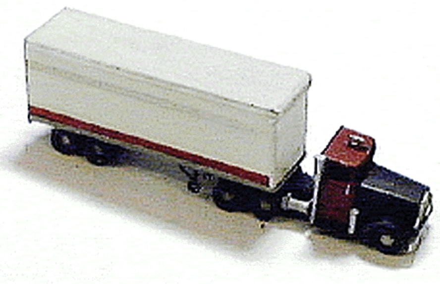 Z Scale - Micron Art - 1065 - Vehicle, Truck, Tractor Trailer, 30 Foot - Undecorated