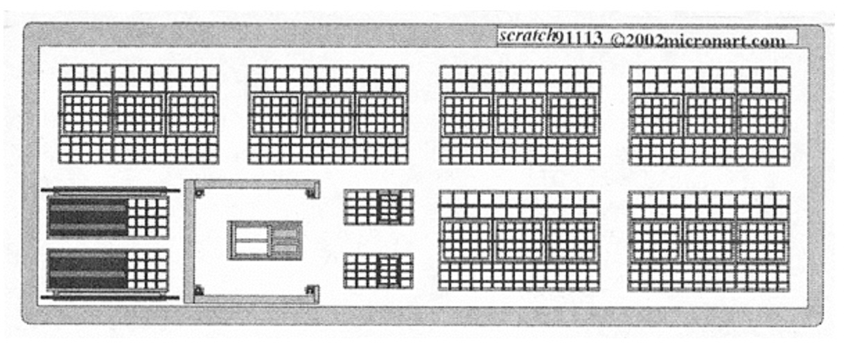 Z Scale - Micron Art - 91113 - Accessories, Building Detail, Windows, Doors - Undecorated