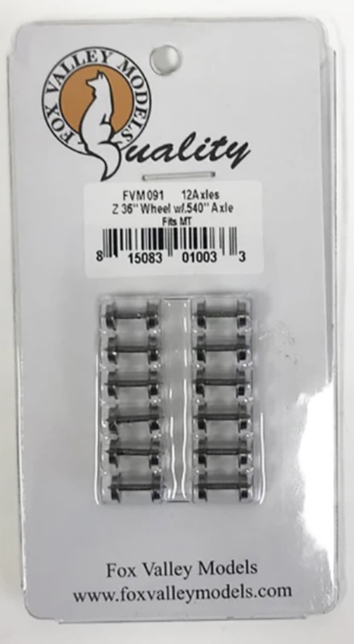 Z Scale - Fox Valley Models - FVM 091 - Accessories, Wheels, Rail - Undecorated - 12-Pack