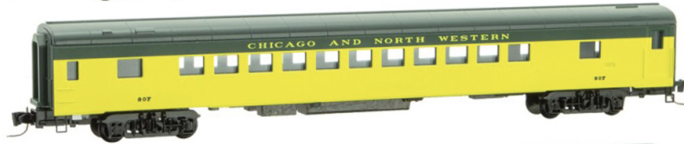 Z Scale - Micro-Trains - 552 52 220 - Passenger Car, Smoothside, Coach, 83-Foot - Chicago & North Western - 807