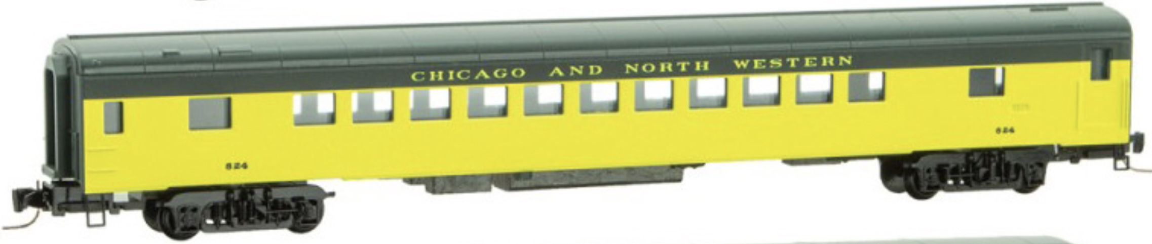 Z Scale - Micro-Trains - 552 53 220 - Passenger Car, Smoothside, Coach, 83-Foot - Chicago & North Western - 824