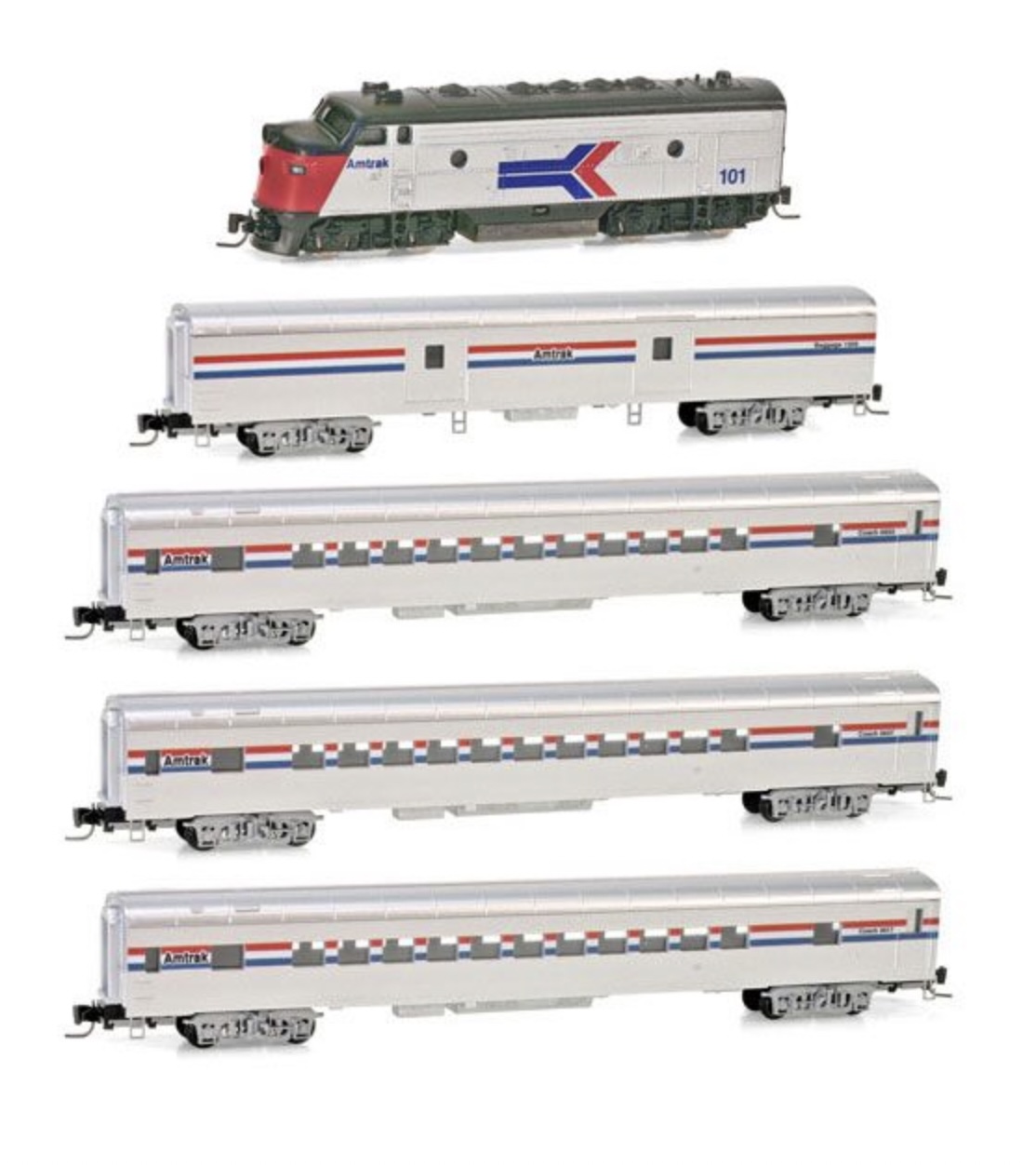 Z Scale - Micro-Trains - 994 01 120 - Mixed Freight Consist, North America, Transition Era - Amtrak - 5-Pack