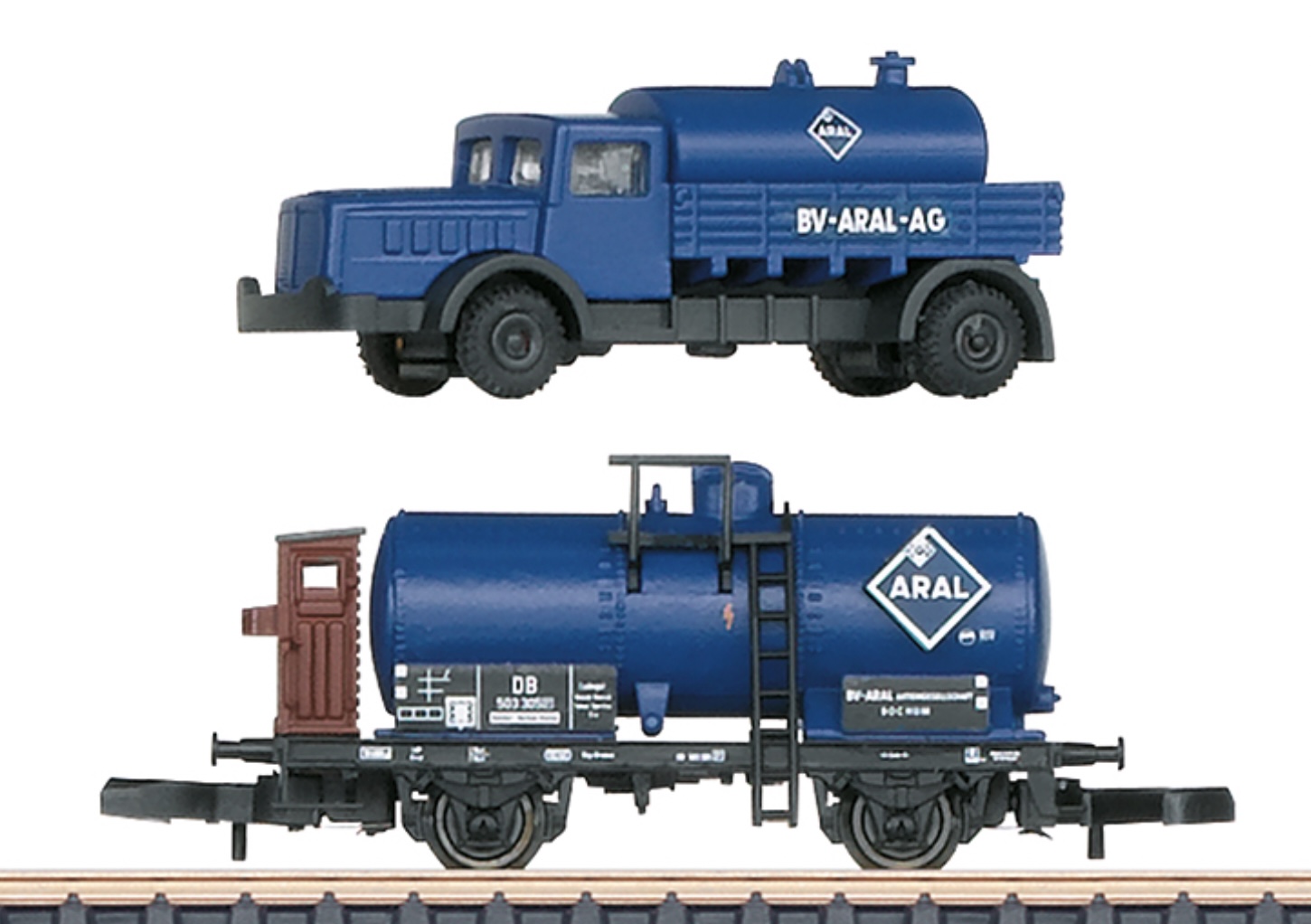 Z Scale - Märklin - 82325 - Mixed Set, Tank Car, Oil Truck - Aral - 2-Pack