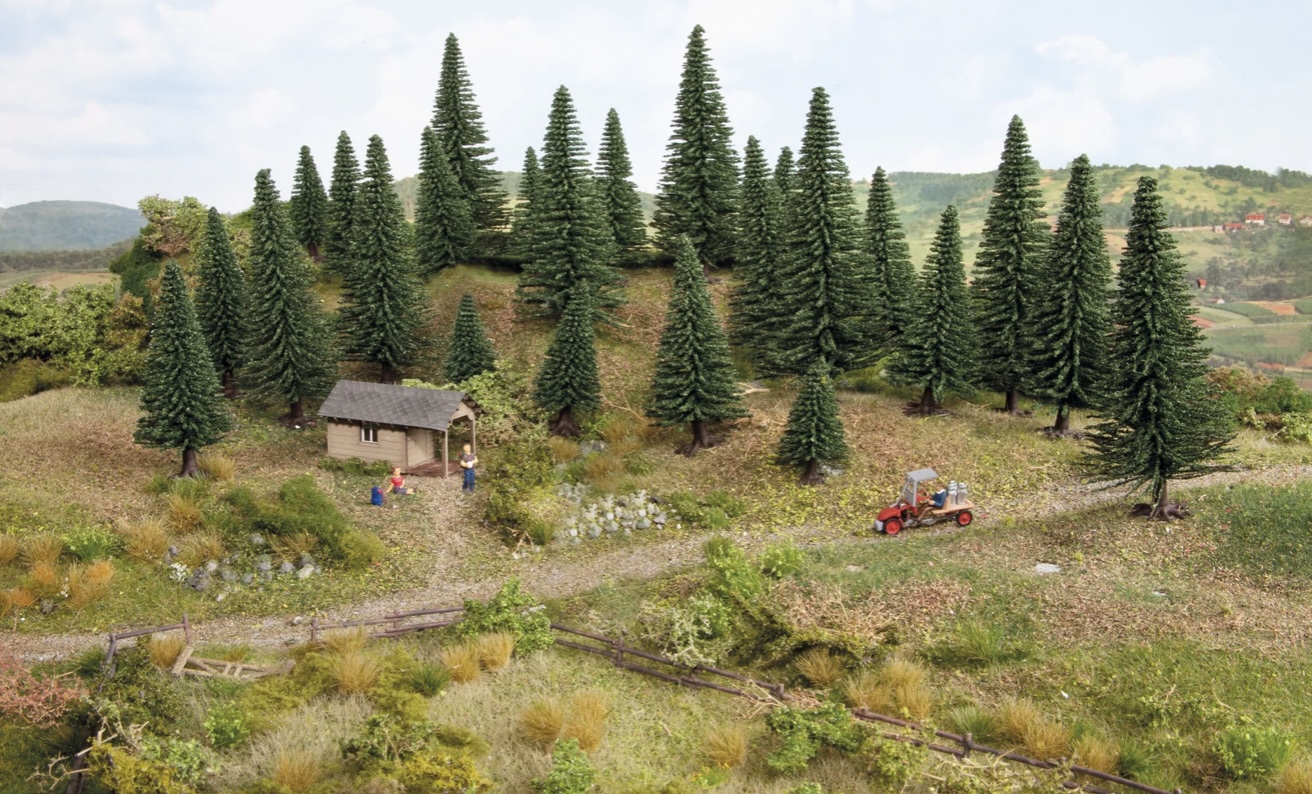 Z Scale Noch 32920 Scenery, Outdoors, Fir Trees Scenery