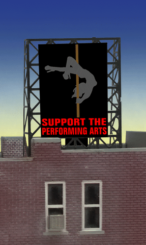 Z Scale - Miller Engineering - 33-9125 - Structure, Billboard, Dancing Girls - Painted/Lettered